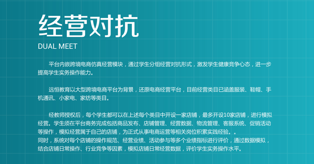 《远恒教育跨境电商实务实习平台》实验实训教学软件