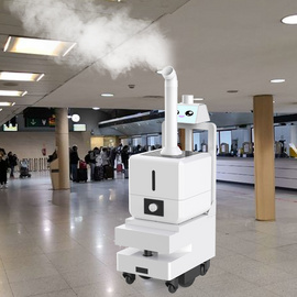 锐曼雾化消毒机器人学校医院车站智能杀菌消毒支持多种品类的消毒液