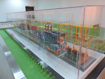 長沙科威模型制造220KV-110KV-35KV變電站模擬裝置、220KV有載調壓電力變壓器仿真模型、電力輸變電系統工藝流程實訓沙盤KWDL-SX9米X2米