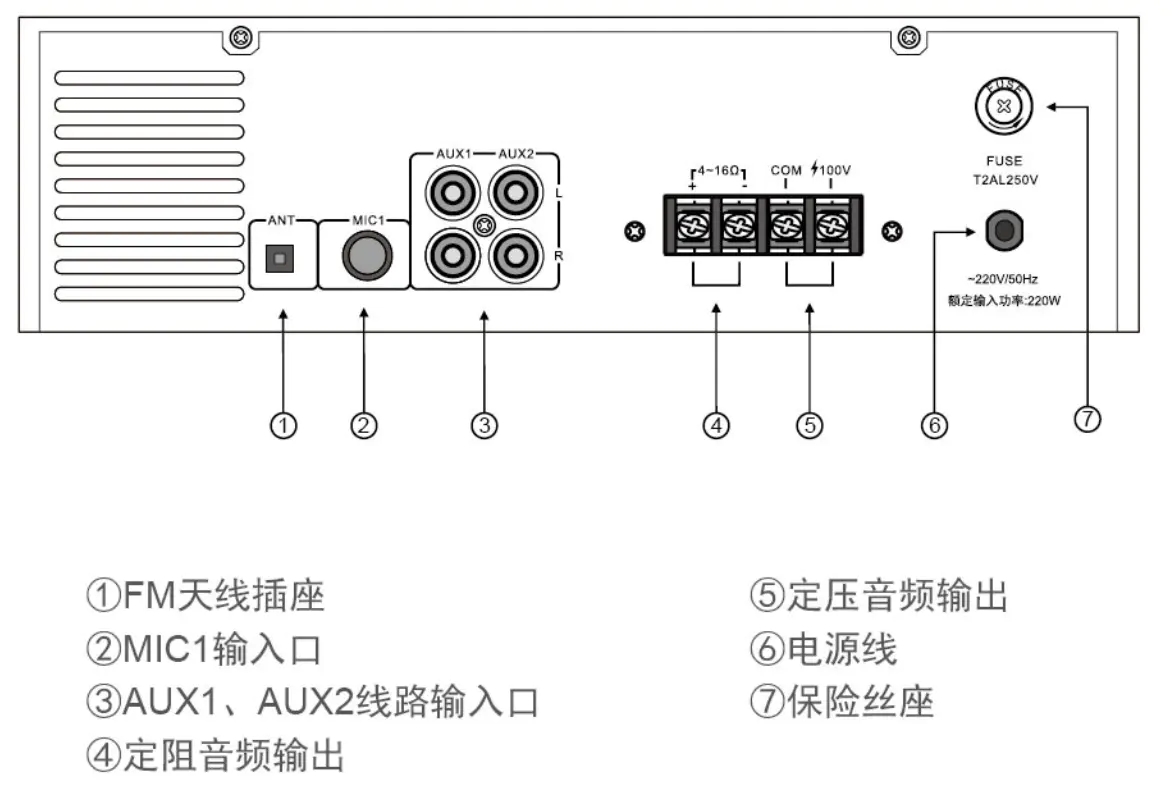 惠威公共广播（HiVi-Swans）DT-40B合并公共广播功放